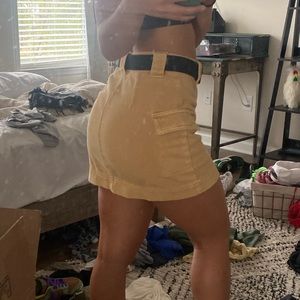 PACSUN tan cargo skirt